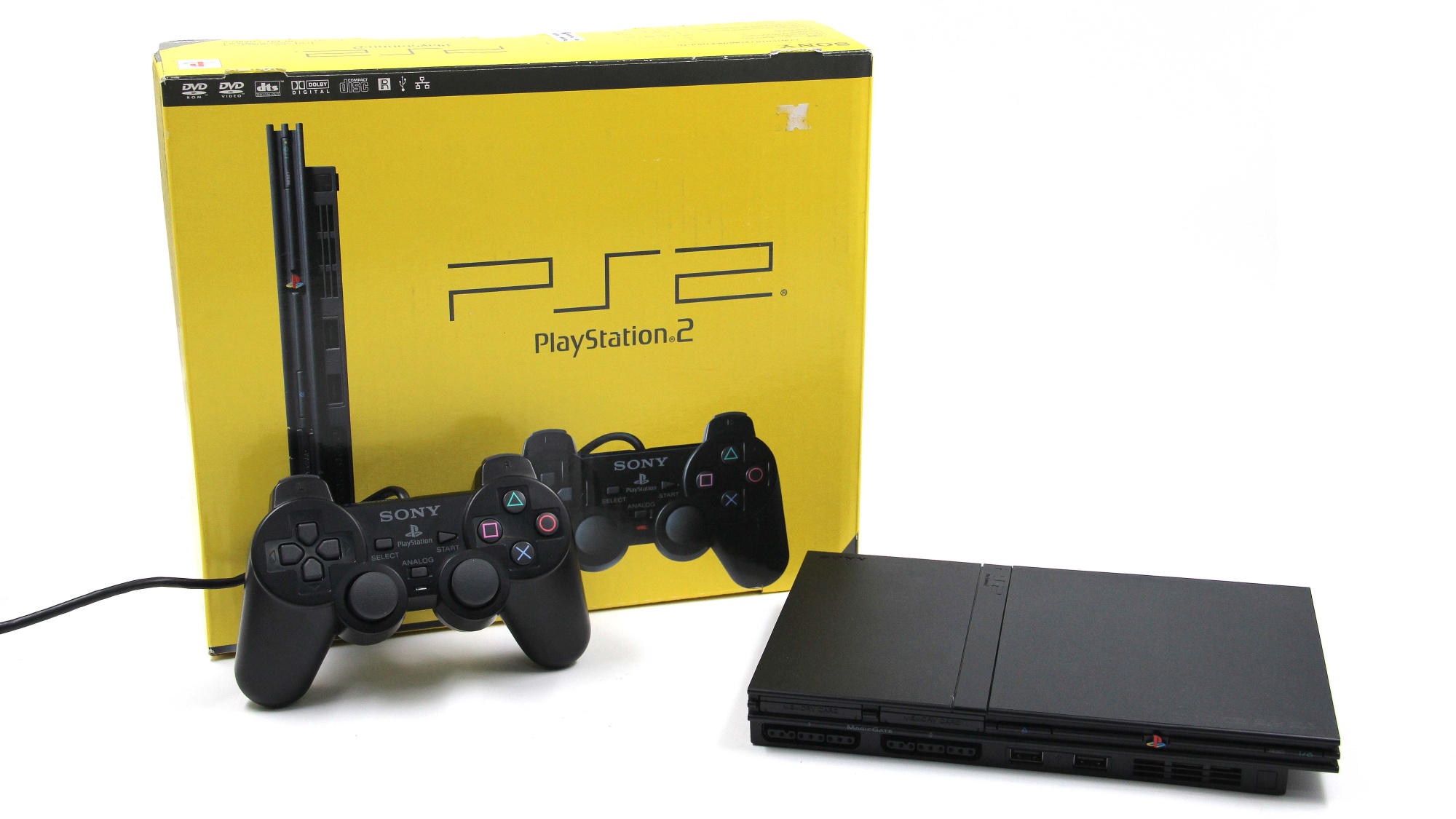 Игровая приставка Sony PlayStation 2 Slim (SCPH 77008) Black В коробке Как  Новая