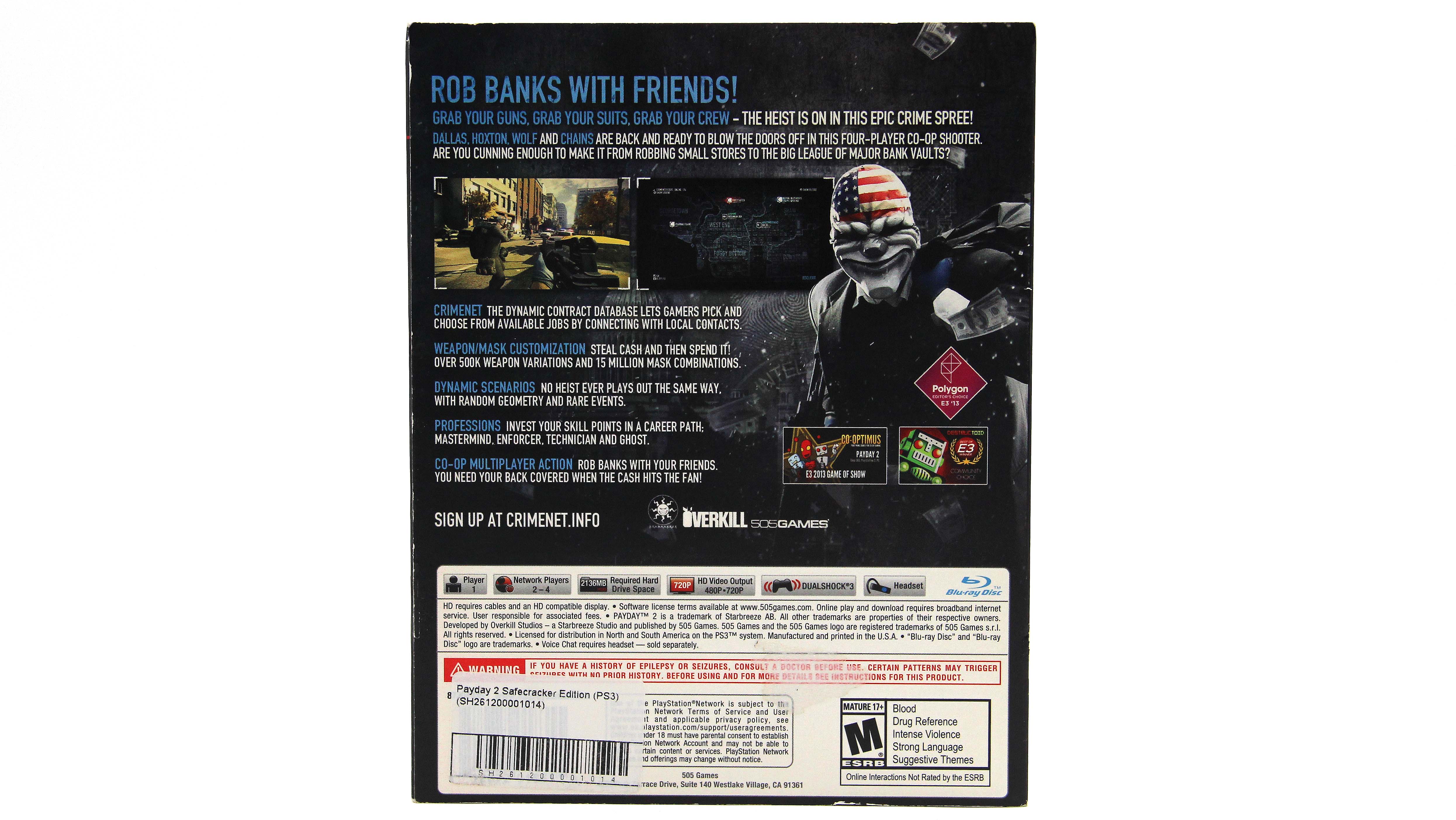 Купить игру Payday 2 Safecracker Edition (PS3), низкая цена, скидки - Game  Port