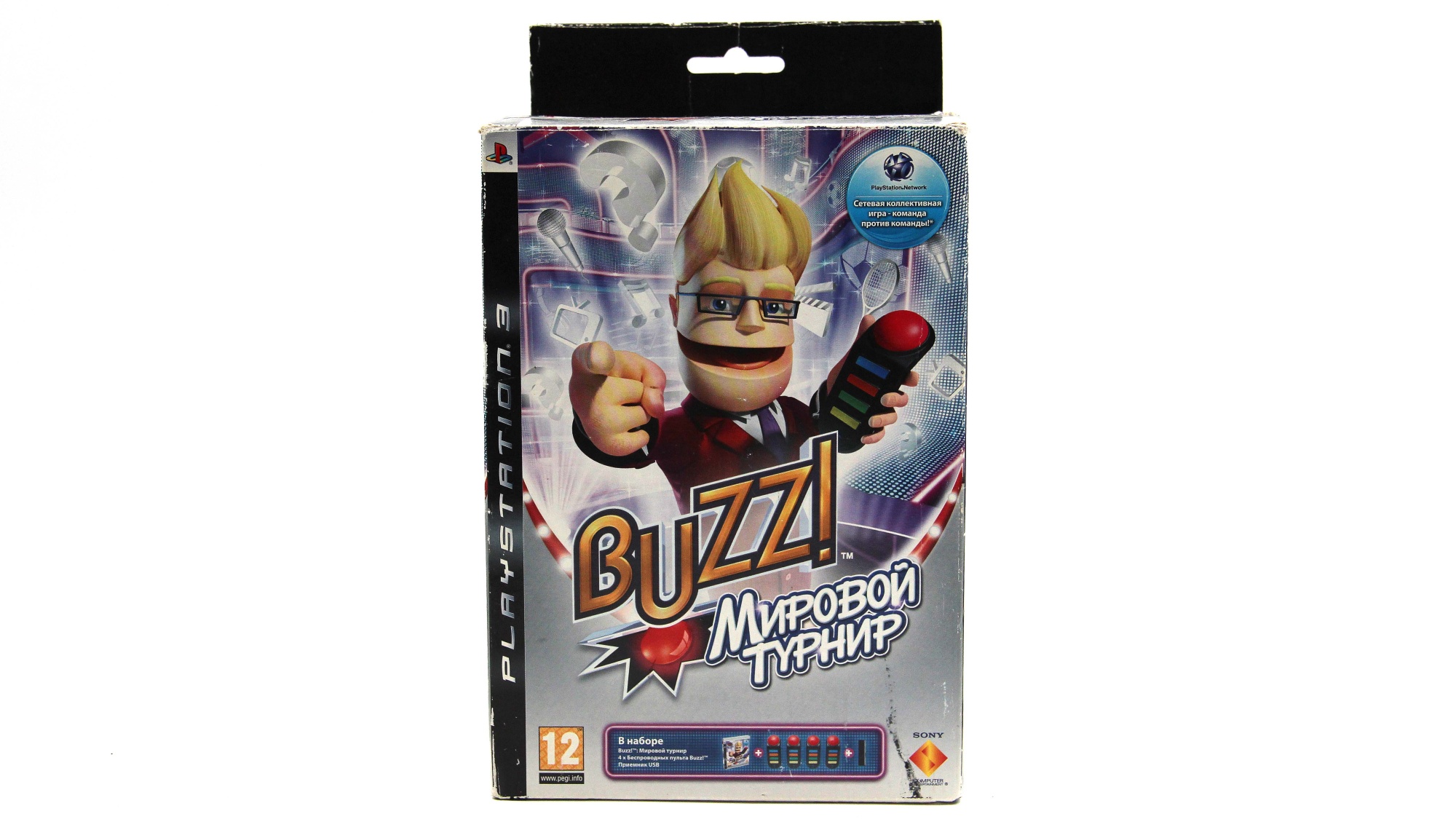 Купить игру Buzz! Мировой турнир (Русская версия) + 4 контролера Buzzers ( PS3), низкая цена, скидки - Game Port