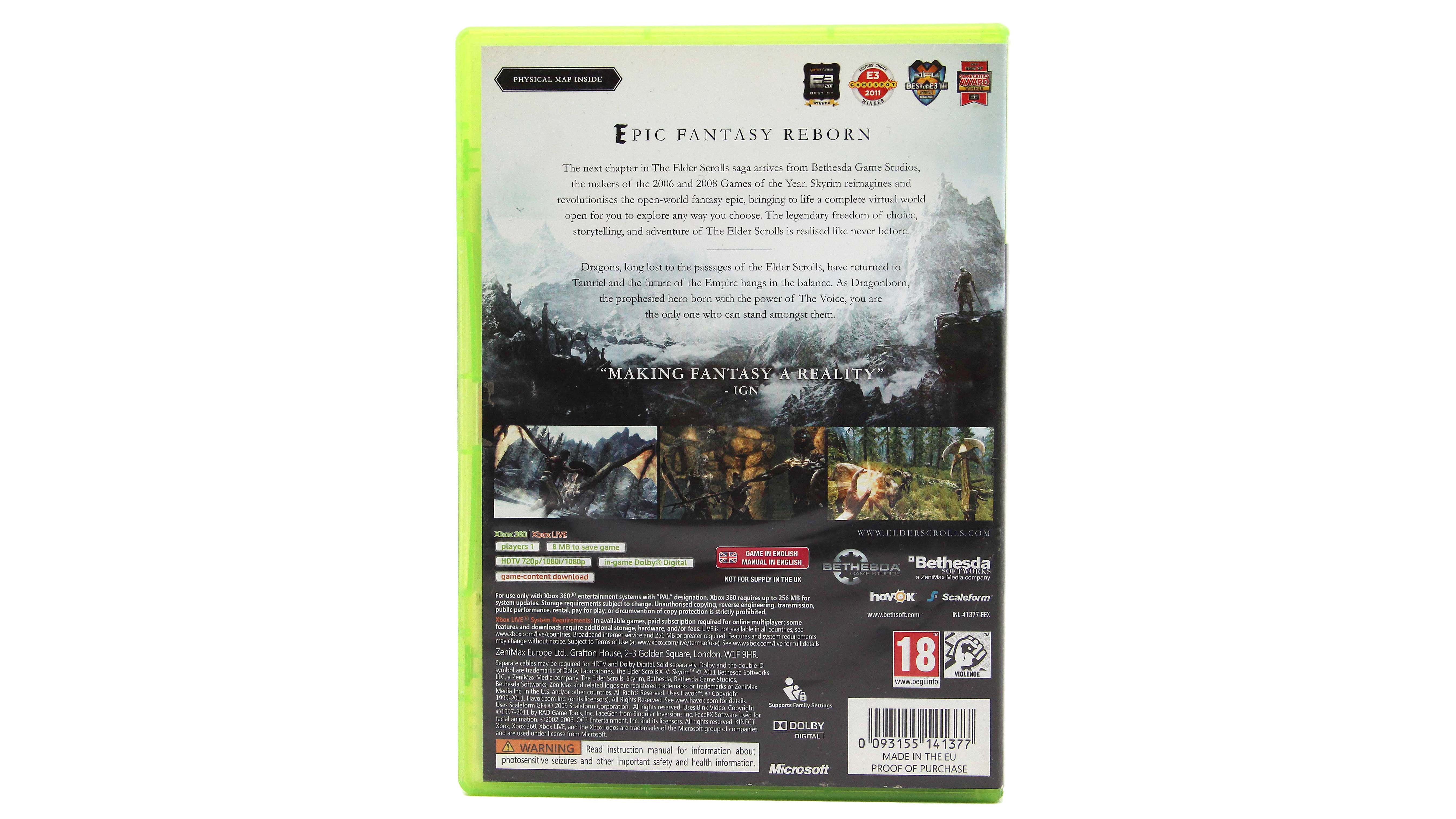 Купить игру The Elder Scrolls V Skyrim (Xbox 360), низкая цена, скидки -  Game Port