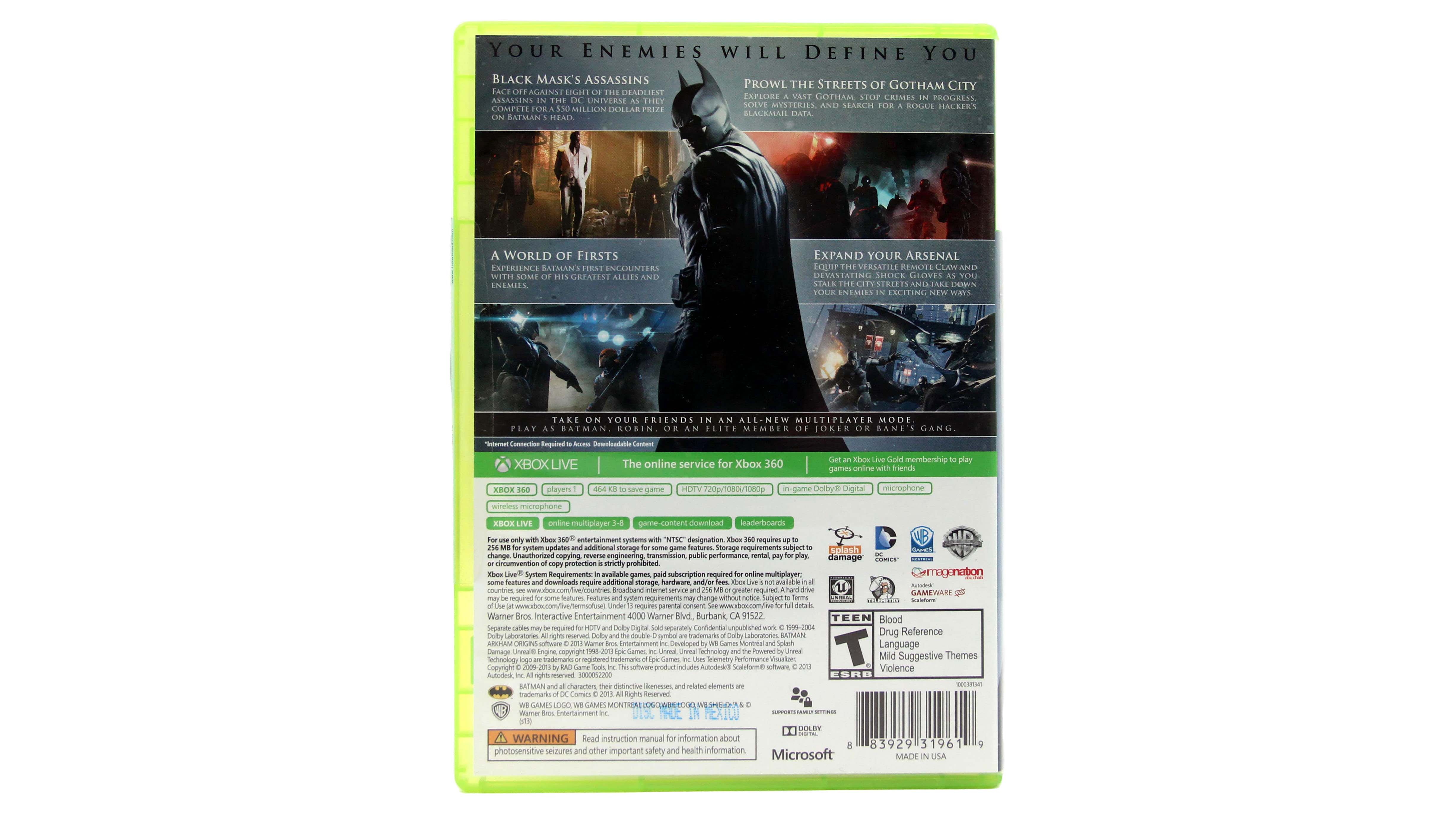 Купить игру Batman Arkham Origins (Летопись Аркхема) (Xbox 360), низкая  цена, скидки - Game Port