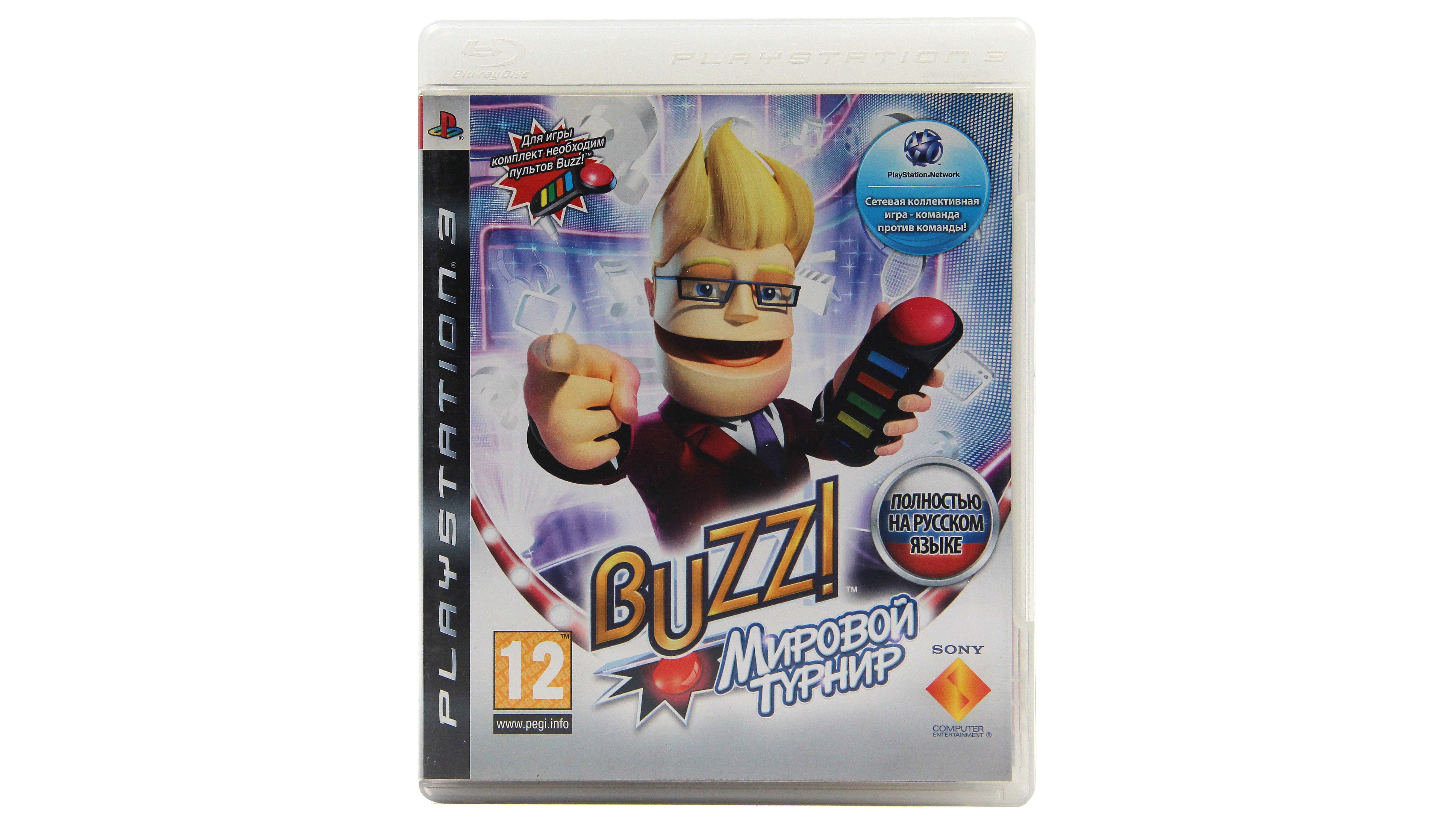 Купить игру Buzz! Мировой турнир (Русская версия) + 4 контролера Buzzers  (PS3), низкая цена, скидки - Game Port