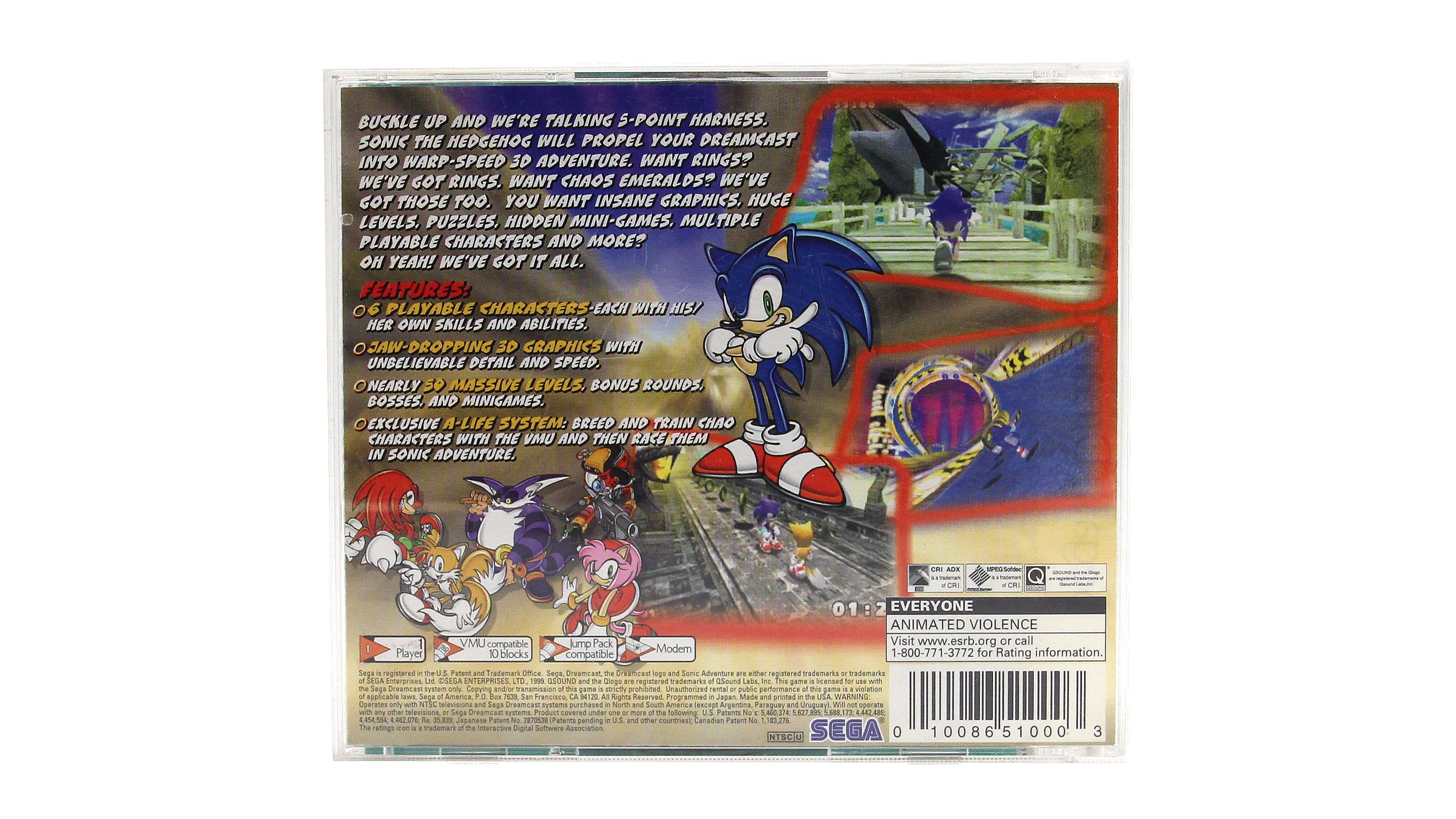 Купить игру Sonic Adventure (Sega Dreamcast, NTSC-U), низкая цена, скидки -  Game Port