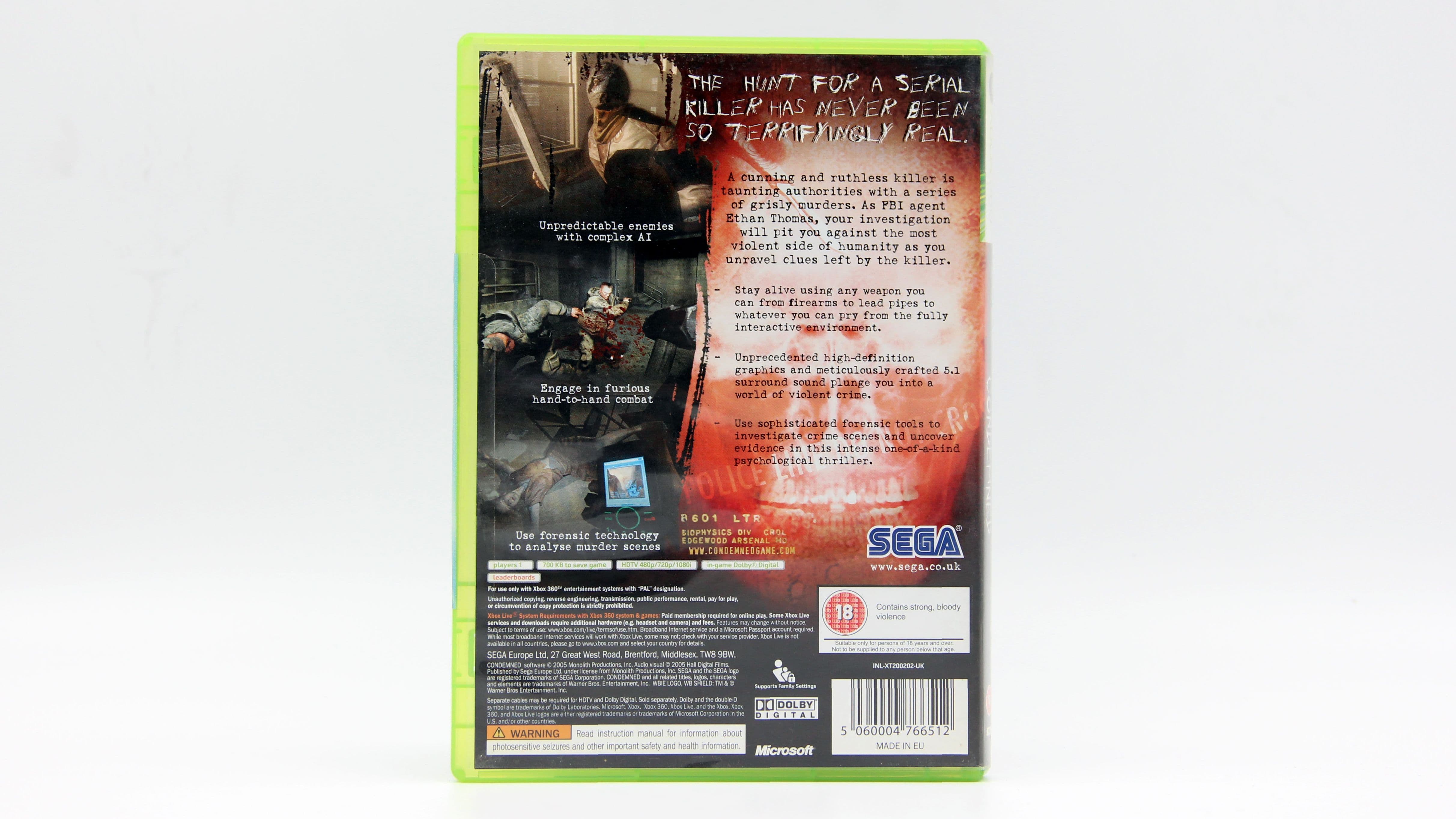 Купить игру Condemned (Xbox 360, Английский язык), низкая цена, скидки -  Game Port