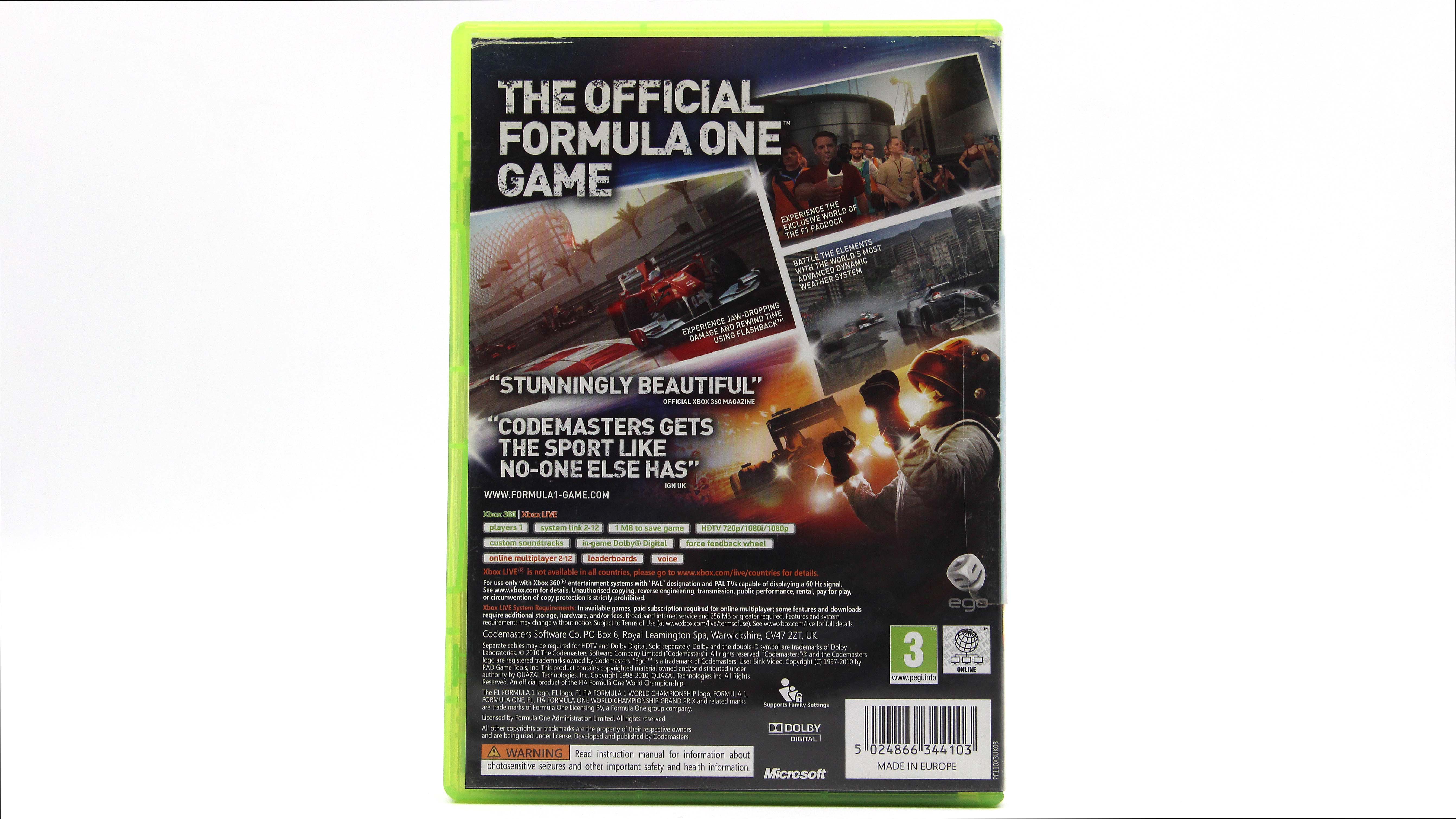 Купить игру F1 2010 (Formula 1) для Xbox360, низкая цена, скидки - Game Port