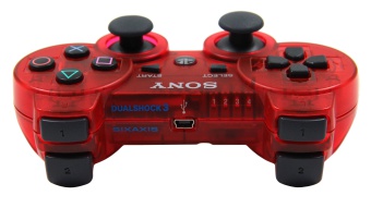 Геймпад беспроводной Sony DualShock 3 Transparent Red для PS3 Б/У